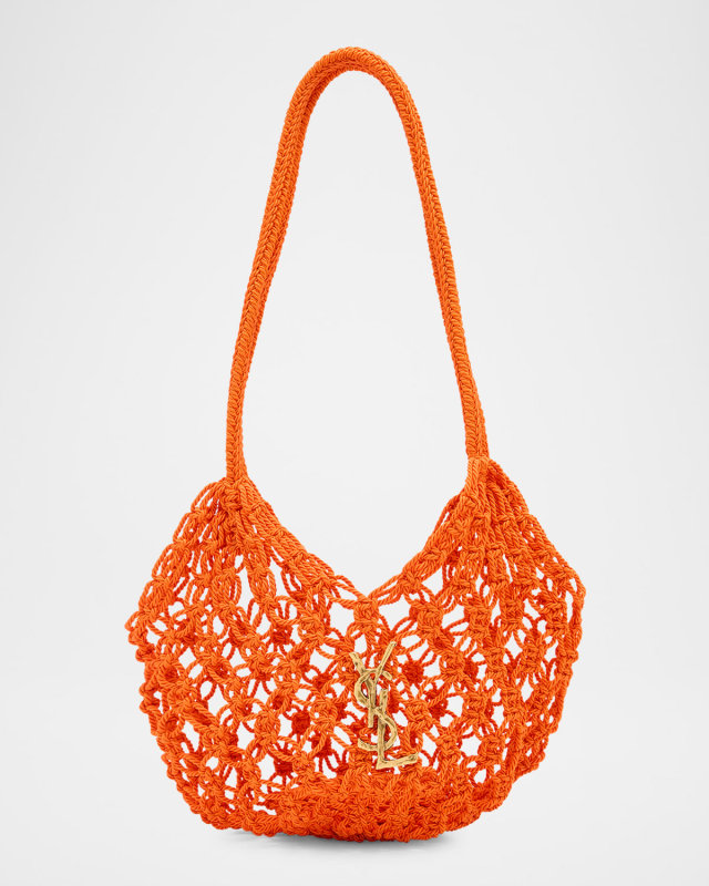 Small YSL Crochet Shopper Tote Bag